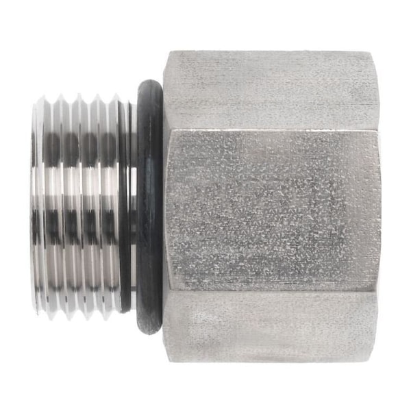Brennan Industries Adapter 1" Male O-Ring Boss X 3/4" Female O-Ring Boss, Reducer 6410-16-12-O - main